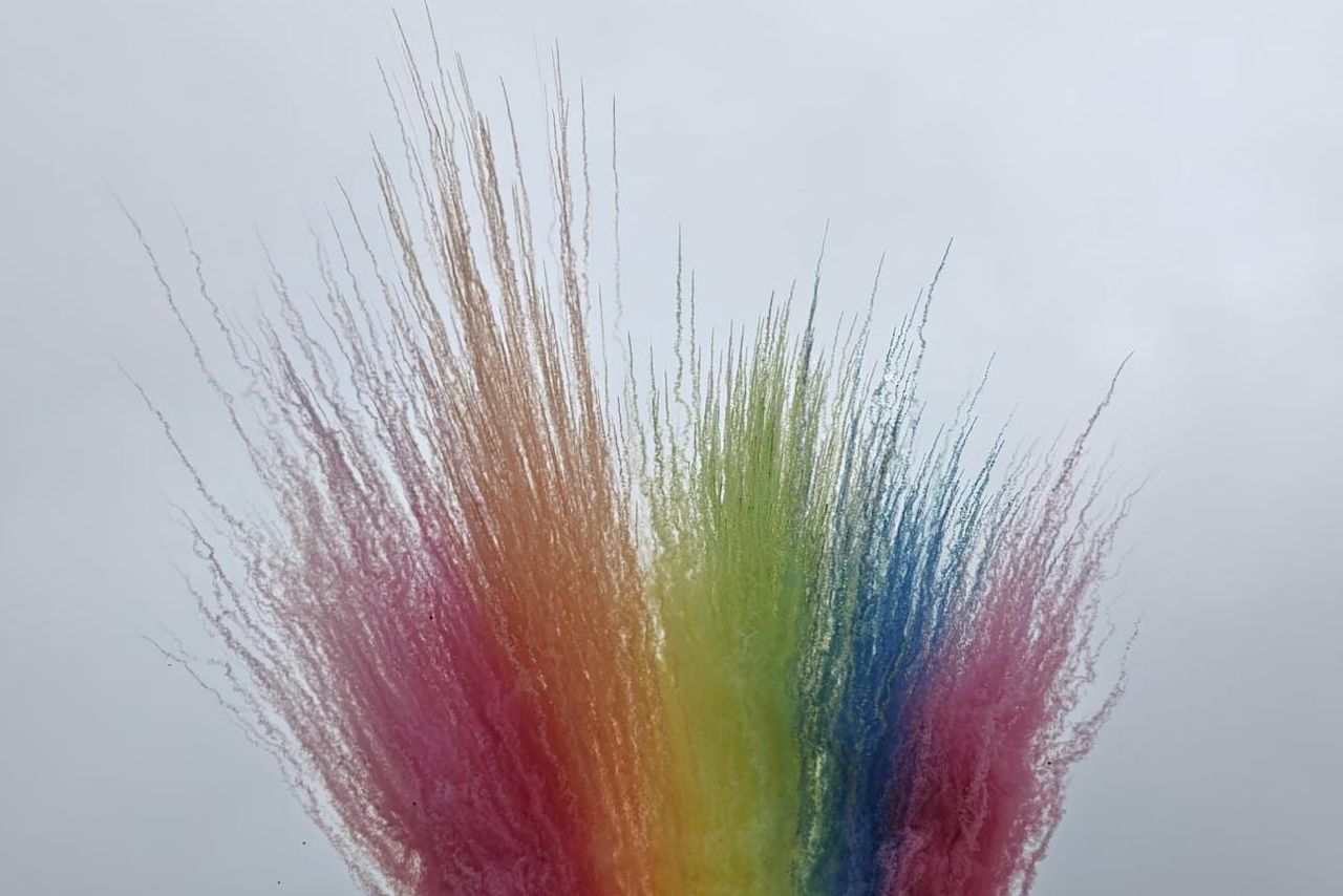 Feuerwerk vor dem Stralsunder Rathaus